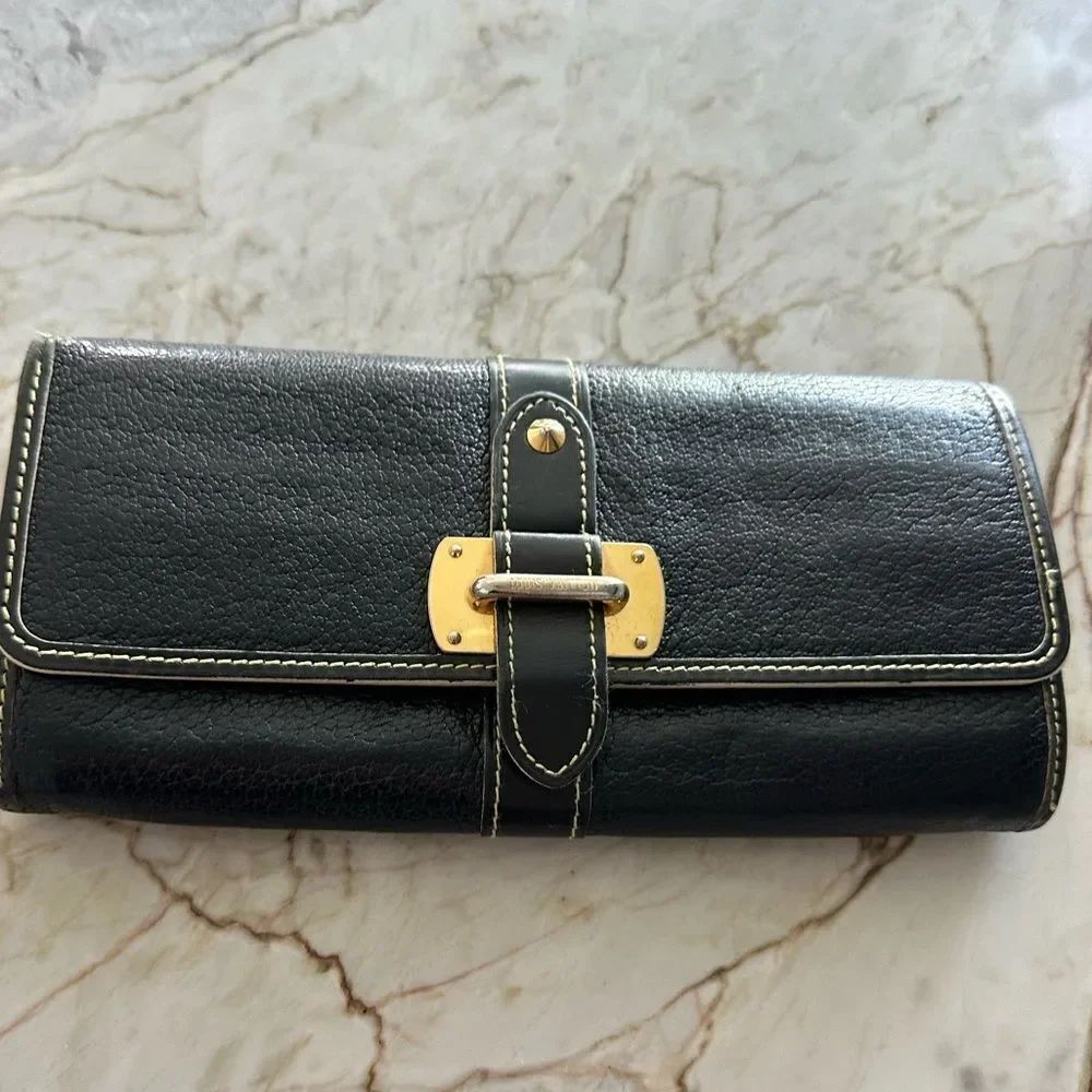 Louis Vuitton Suhali Le Favori Black Leather Wallet